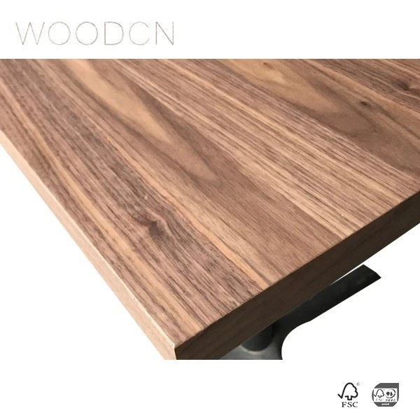 China Veneer Black Walnut Wood Dining Tea Coffee Table Top