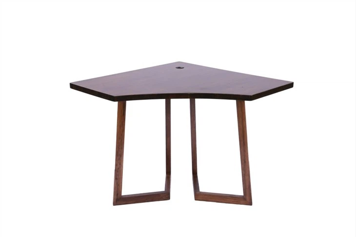 Beech Wood Walnut Color Single Office Desk For Sale 