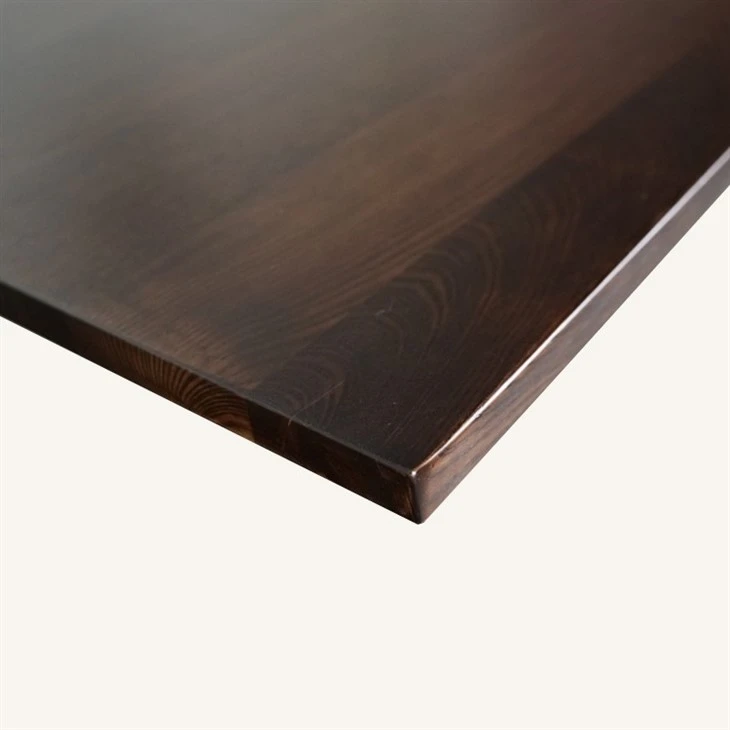 Solid Ash Wood Square Coffee Table in Walnut Color Supplier high quality